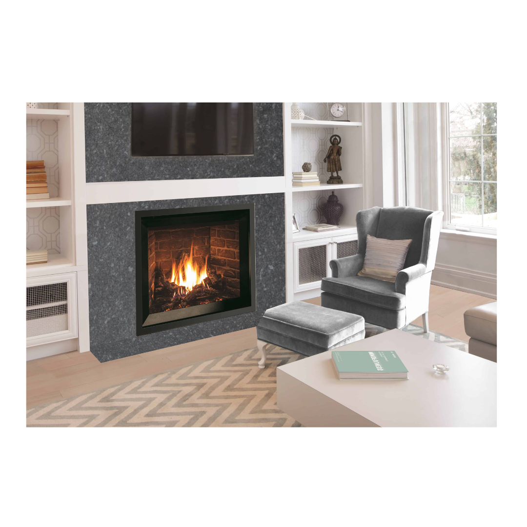 fireplace steel gray